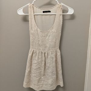 Preppy Boho Embroidered Tie Back Tank